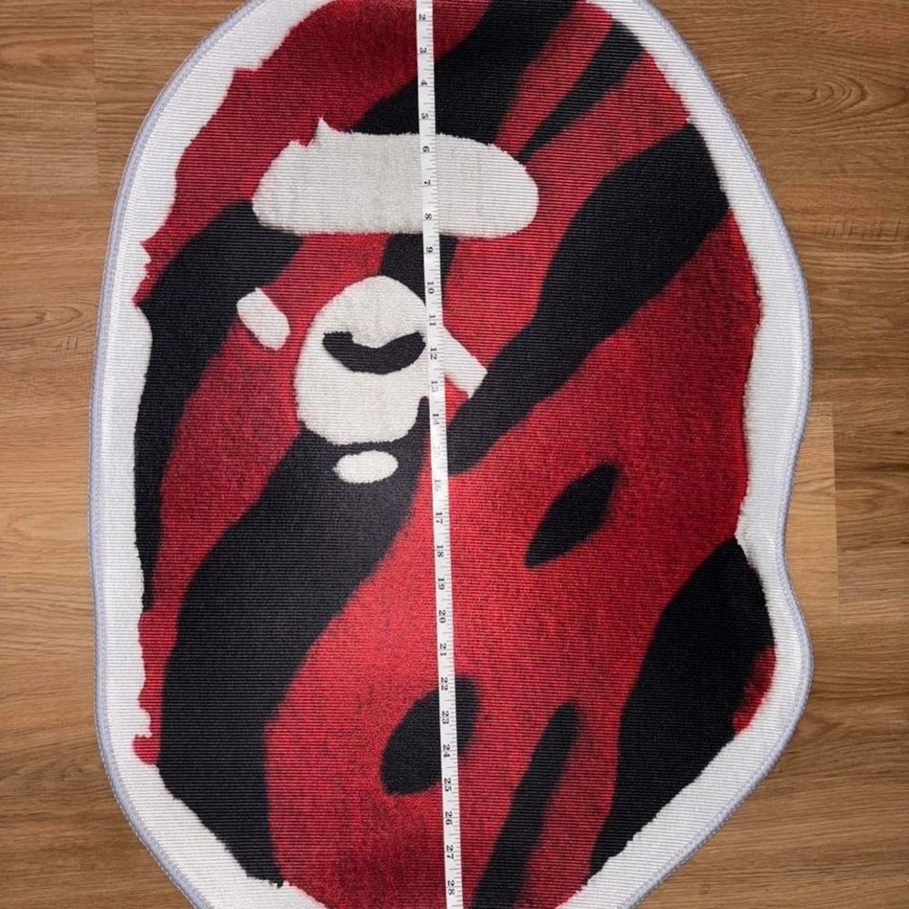 Bape Camo Ape Head Rug (Red/Black) - Picture 2 of 3